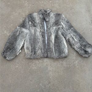 Wilsons Leather rabbit fur coat
